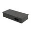 ALONI Fonteintafel Aloni Sun Mat Zwart 80x35x15cm Planchet met Handdoekuitsparing Solid Surface