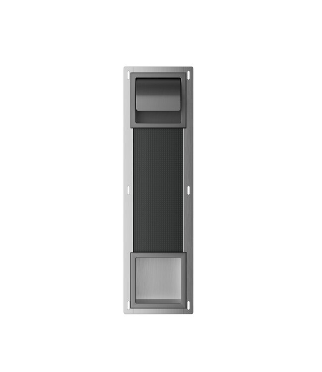 Wiesbaden Inbouw toiletrolhouder met Klep Rocko + Reserverolhouder Gunmetal - 33.2156