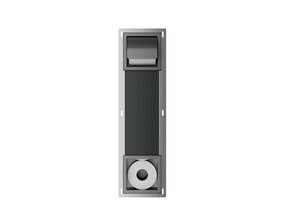 Wiesbaden Inbouw toiletrolhouder met Klep Rocko + Reserverolhouder Gunmetal - 33.2156