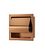 Wiesbaden Inbouw toiletrolhouder met Klep Rocko + Reserverolhouder Geborsteld Brons - 33.2154