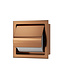 Wiesbaden Inbouw toiletrolhouder met Klep Rocko + Reserverolhouder Geborsteld Brons - 33.2154