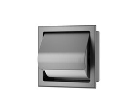 Wiesbaden Inbouw toiletrolhouder Rocko met klep Gunmetal - 33.2123