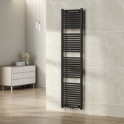 Wiesbaden Elara Handdoekradiator 181x45cm mat zwart 830 Watt - 41.3586