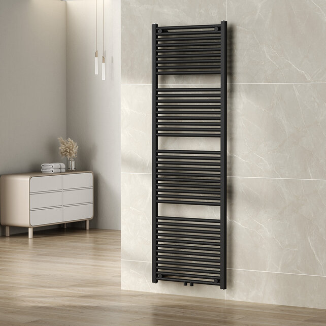 Wiesbaden Elara Handdoekradiator 181x60cm mat zwart 1067 Watt  - 41.3581