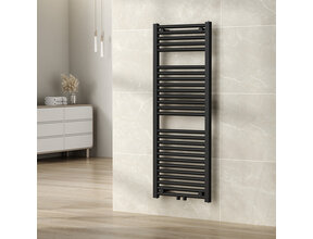 Wiesbaden Elara Handdoekradiator 118x45cm mat zwart 538 Watt - 41.3585