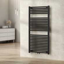 Wiesbaden Elara Handdoekradiator 118x60cm mat zwart 700 Watt - 41.3580