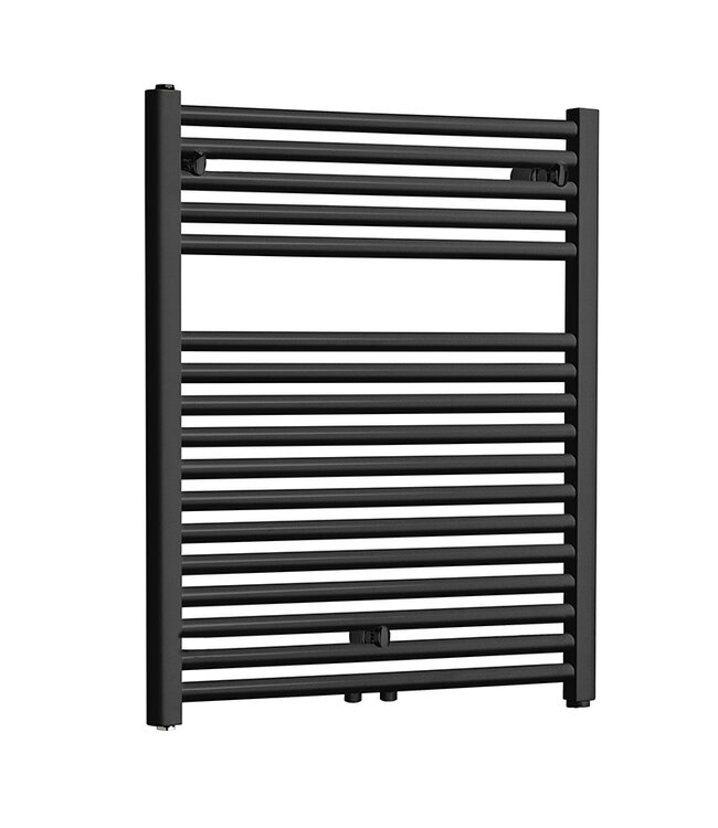 Elara Handdoekradiator 76,6x60cm mat zwart 463 Watt - 41.3582
