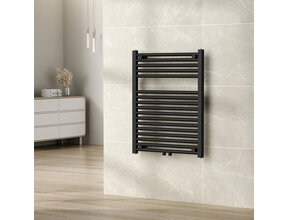 Wiesbaden Elara Handdoekradiator 76,6x60cm mat zwart 463 Watt - 41.3582