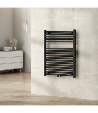 Wiesbaden Wiesbaden Elara Handdoekradiator 76,6x60cm mat zwart 463 Watt - 41.3582