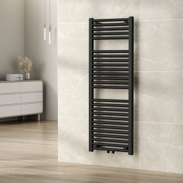 Wiesbaden Elara Handdoekradiator 118x45cm Antraciet 538 Watt - 41.3543
