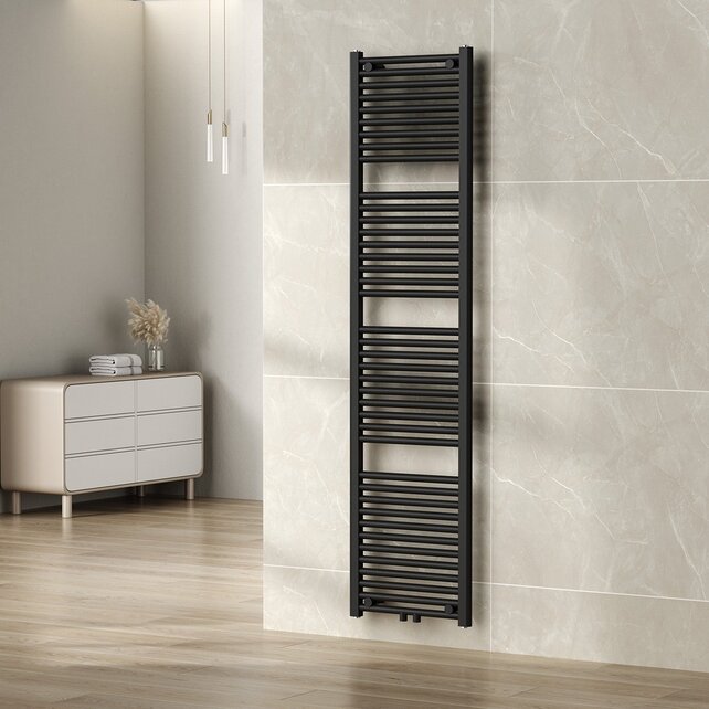 Wiesbaden Elara Handdoekradiator 181x45cm Antraciet 830 Watt - 41.3544 Wiesbaden Elara Handdoekradiator 181x45cm Antraciet 830 Watt - 41.3544