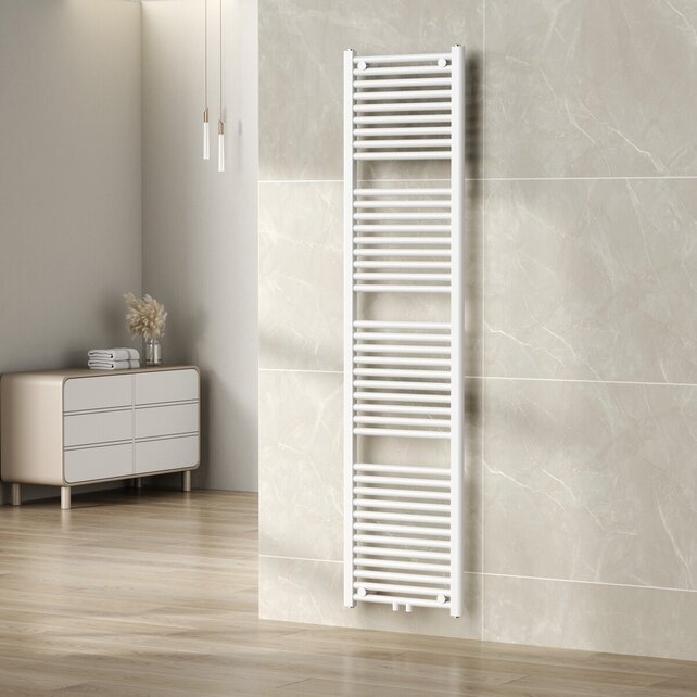 Wiesbaden Elara Handdoekradiator 181x45cm Wit 830 Watt - 41.3517 Wiesbaden Elara Handdoekradiator 181x45cm Wit 830 Watt - 41.3517