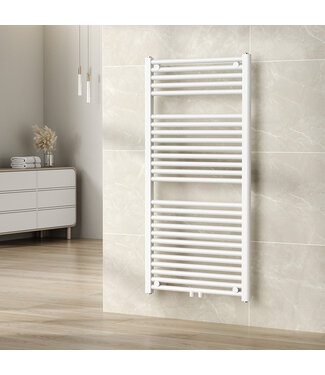 Wiesbaden Elara Handdoekradiator 118x60cm Wit 700 Watt - 41.3511