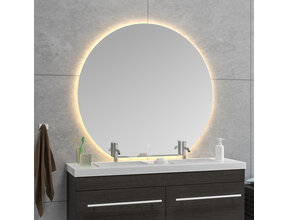 Wiesbaden halfronde badkamerspiegel Tramonto 120cm Dimbaar Led met Spiegelverwarming - 38.4103