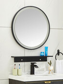 Wiesbaden Ronde badkamerspiegel Nera Zwart 60cm Dimbaar Led - 38.4410 Wiesbaden Ronde badkamerspiegel Nera Zwart 60cm Dimbaar Led - 38.4410