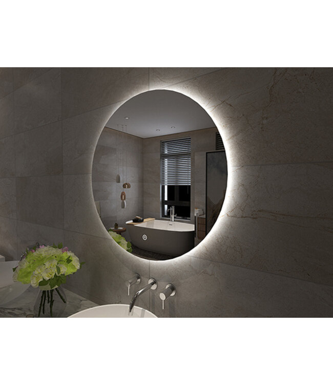 Wiesbaden Ronde badkamerspiegel Giro 80cm Dimbaar Led - 38.4401