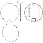 Wiesbaden Ronde badkamerspiegel Giro 100cm Dimbaar Led - 38.4402
