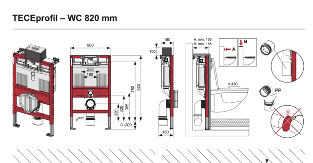 Tece inbouwreservoir Laag - UNI-spoelkast 82x50x15 cm - front- of planchetbediening - 9300301 Tece inbouwreservoir Laag - UNI-spoelkast 82x50x15 cm - front- of planchetbediening - 9300301