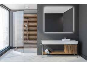 Gliss Backlight Badkamerspiegel 80x70cm - Dimbaar Led-verlichting - anti-condens - 6L080V2