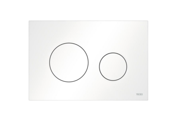 Tece Loop Bedieningspaneel Glans Wit Ronde drukknoppen - 9240920 Tece Loop Bedieningspaneel Glans Wit Ronde drukknoppen - 9240920