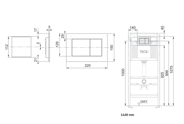 Tece Now Bedieningspaneel Geborsteld Rood Brons - 9240422