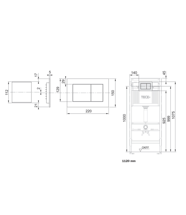 TECE Tece Now Bedieningspaneel Mat Wit - 9240417
