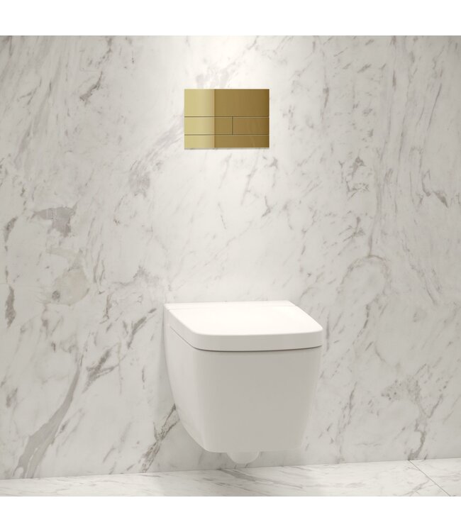 Tece Bedieningspaneel Square Glans Goud - 9240839