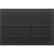 Tece Bedieningspaneel Square II Glas Gesatineerd Zwart Dualflush - 9240825