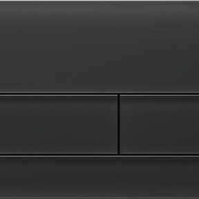 Tece Bedieningspaneel Square II Glas Gesatineerd Zwart Dualflush - 9240825