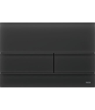 TECE Tece Bedieningspaneel Square II Glas Gesatineerd Zwart Dualflush - 9240825
