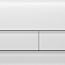 Tece Bedieningspaneel Square II Glas Gesatineerd Wit Dualflush - 9240824