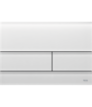 TECE Tece Bedieningspaneel Square II Glas Gesatineerd Wit Dualflush - 9240824