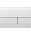 Tece Bedieningspaneel Square II Glas Gesatineerd Wit Dualflush - 9240824