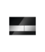 TECE Tece Bedieningspaneel Square II Glas - Glans Zwart / Geborsteld RVS - Dualflush - 9240806