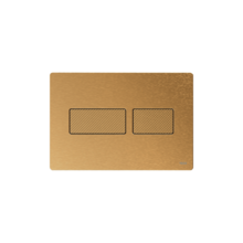 Bedieningspaneel Tece Solid Metaal - Geborsteld Messing - Dualflush - 9240436