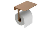 Wiesbaden Toiletrolhouder met planchet Alonzo geborsteld brons koper - 28.7065 Wiesbaden Toiletrolhouder met planchet Alonzo geborsteld brons koper - 28.7065