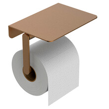 Wiesbaden Toiletrolhouder met planchet Alonzo geborsteld brons koper - 28.7065
