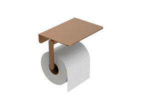 Wiesbaden Toiletrolhouder met planchet Alonzo geborsteld brons koper - 28.7065