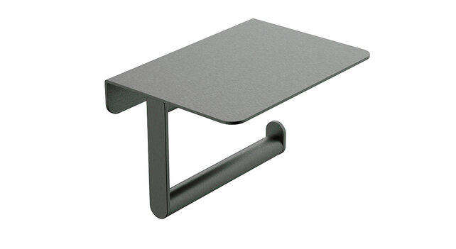 Wiesbaden Toiletrolhouder met planchet Alonzo Gunmetal - 28.7064