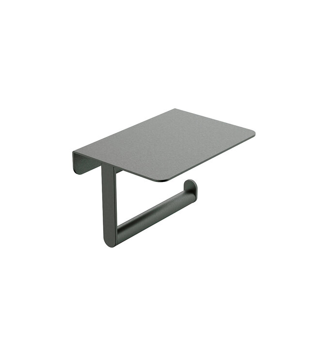 Wiesbaden Toiletrolhouder met planchet Alonzo Gunmetal - 28.7064
