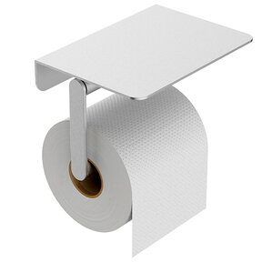 Wiesbaden Toiletrolhouder met planchet Alonzo Geborsteld RVS - 28.7062