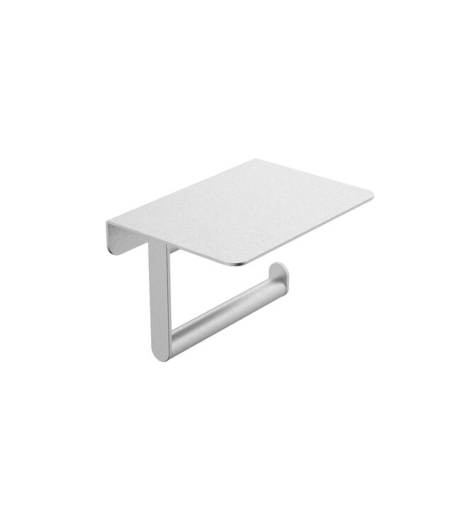 Wiesbaden Toiletrolhouder met planchet Alonzo Geborsteld RVS - 28.7062