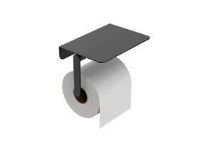 Wiesbaden Toiletrolhouder met planchet Alonzo Mat Zwart - 28.7061