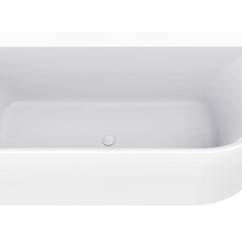 Wiesbaden Zenn Half vrijstaand hoekbad links 180x80cm mat wit met waste mat wit Acryl - 21.3669