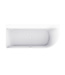 Wiesbaden Zenn Half vrijstaand hoekbad links 180x80cm mat wit met waste mat wit Acryl - 21.3669