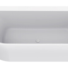 Wiesbaden Zenn Half vrijstaand hoekbad Rechts 180x80cm mat wit met waste mat wit Acryl - 21.3674