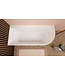 Wiesbaden Zenn Half vrijstaand hoekbad links 170x75cm wit met waste wit Acryl - 21.3662