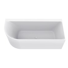 Wiesbaden Zenn Half vrijstaand hoekbad Rechts 170x75cm wit met waste wit Acryl - 21.3663