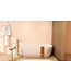 Wiesbaden Zenn Half vrijstaand bad 180x80cm wit met waste wit Acryl - 21.3671
