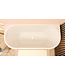 Wiesbaden Zenn Half vrijstaand bad 180x80cm wit met waste wit Acryl - 21.3671